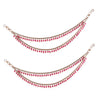 2 String Pink Pearl Gold Plated Set Of 2 Brass Ear-Chain (Kaanchain)
