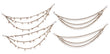 Saloni Fashion Jewellery 3 String Long Chain Gold Plated Combo Set of 2 Pearl Ear-Chain (Kaanchain) For Women - view 2