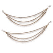 Saloni Fashion Jewellery 3 String Long Chain Gold Plated Combo Set of 2 Pearl Ear-Chain (Kaanchain) For Women - view 4