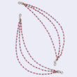 Saloni Fashion Jewellery 3 String Long Chain Red Bead Gold Plated Set of 2 Ear-Chain (Kaanchain) For Women - view 5