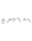 Saloni Fashion Jewellery Round Shape Combo of 3 Silver Plated Stud Earring For Women and Girls - view 2
