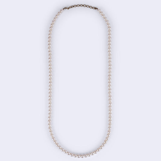 Saloni Fashion Jewellery Excellent White Mother Of Pearl Gold Plated Moti Mala Necklace