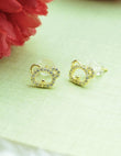 Saloni Fashion Jewellery Caty Mau Shape Combo of 3 Gold Plated Stud Earring For Women and Girls - view 4