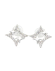 Saloni Fashion Jewellery Star Design CZ Brass Silver Plated Stud Earring For Women and Girls - view 2