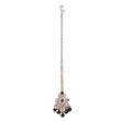 Saloni Fashion Jewellery Traditional Oval and Flower Shape Silver Gold Plated Brass Maang Tikka For Women - view 2