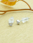 Saloni Fashion Jewellery Lovely Heart Shape Combo of 3 Silver Plated Stud Earring For Women and Girls - view 6