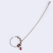 Saloni Fashion Jewellery Traditional Flower Design Crystal Gold Plated Nose Ring with Chain (Nathiya) For Women - view 2