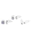 Saloni Fashion Jewellery Flower Design Combo of 3 Silver Plated Stud Earring For Women and Girls - view 2