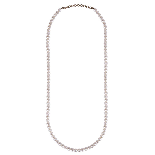 Saloni Fashion Jewellery Excellent White Mother Of Pearl Gold Plated Moti Mala Necklace