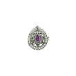 Saloni Fashion Jewellery Modern Pear Shape and Mother Of Pearl Silver Plated Kundan Stone Adjustable Finger Ring For Women and Girls