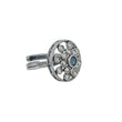 Saloni Fashion Jewellery Exotic Round Shape Silver Plated Kundan Stone Adjustable Finger Ring For Women and Girls - view 2