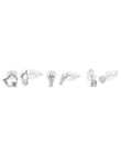 Saloni Fashion Jewellery Round and Fish Design Combo of 3 Silver Plated Stud Earring For Women and Girls - view 2