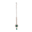Saloni Fashion Jewellery Traditional Oval Shape Silver Gold Plated Brass Maang Tikka For Women - view 2