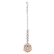 Saloni Fashion Jewellery Traditional Oval Shape Silver Gold Plated Maang Tikka For Women - view 2