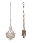 Saloni Fashion Jewellery Good-looking Sqaure Shape Gold Plated Set of 2 Combo Maang Tikka For Women and Girls - view 2