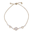 Saloni Fashion Jewellery Lavish Heart Shape Gold Plated Free Size Charm Bracelet For Women - view 2
