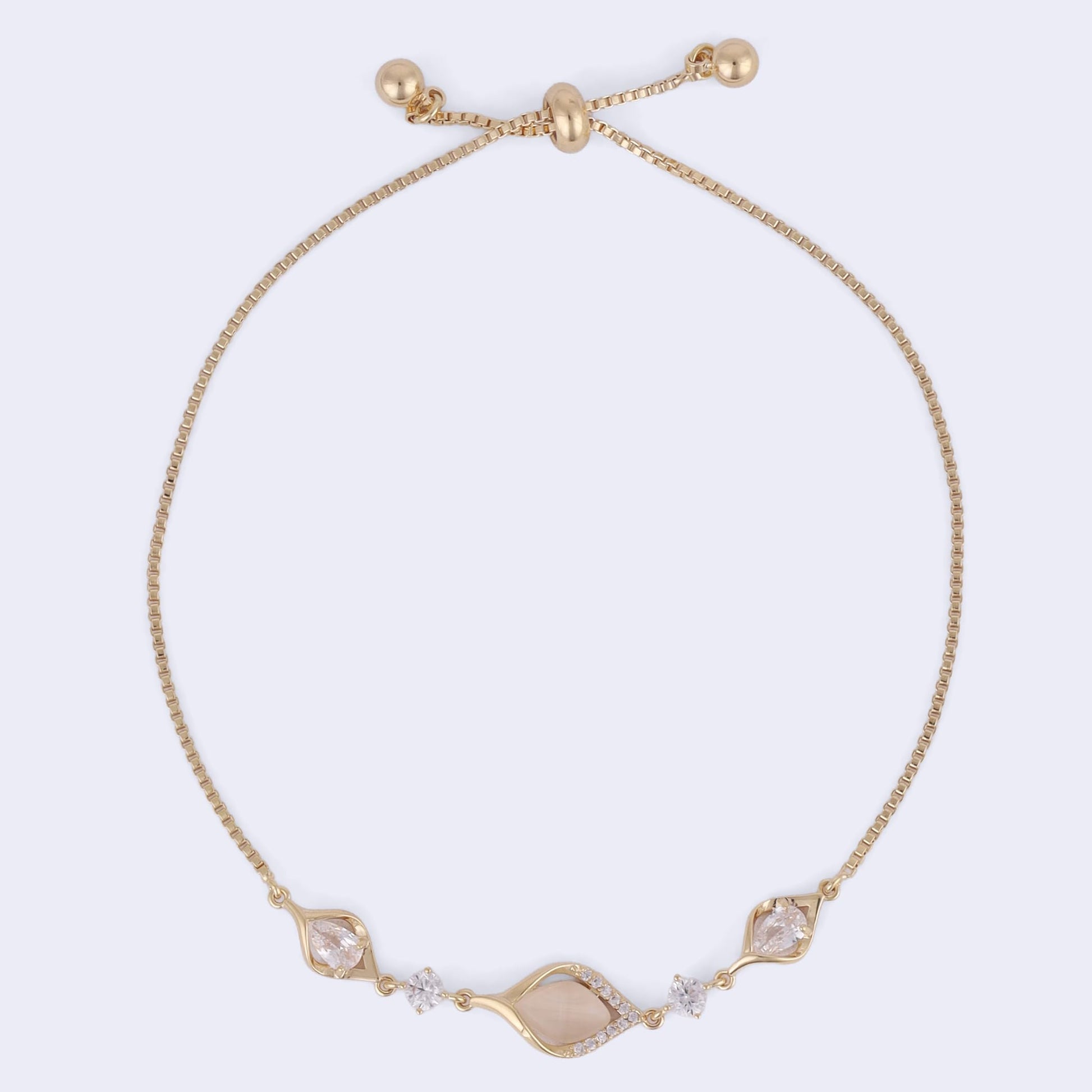 Saloni Fashion Jewellery Stylish Unique Design Gold Plated Free Size Charm Bracelet For Women