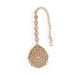 Saloni Fashion Jewellery Traditional Oval Shape Silver Gold Plated Brass Maang Tikka For Women - view 4