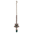 Saloni Fashion Jewellery Lavish Flower and Oval Shape Gold Plated Maang Tikka For Women and Girls - view 2