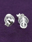 Saloni Fashion Jewellery Modish Heart Shape CZ Brass Silver Plated Set of 3 Combo Stud Earring For Women and Girls