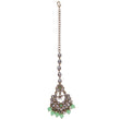 Saloni Fashion Jewellery Splendid Chandelier and Flower Design Gold Plated Maang Tikka For Women and Girls - view 2