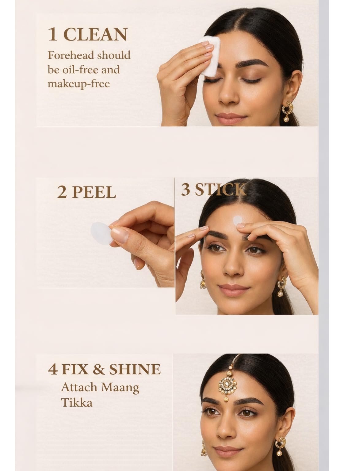 Saloni Fashion Jewellery Invisible Ear Lobe Support for Maangtikka Tapes and Stickers Maangtikka Supporter Patches Girls & Women (Pack of 10)