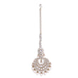 Saloni Fashion Jewellery Traditional Flower Shape and Pearl Silver Gold Plated Maang Tikka For Women - view 2
