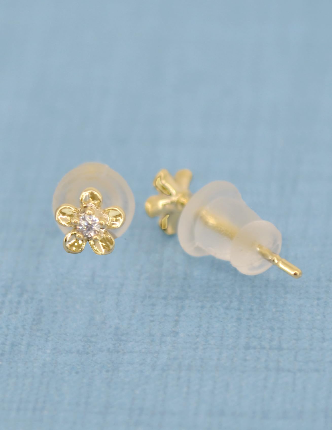 Saloni Fashion Jewellery Trendy Flower and Round Shape CZ Pearl Brass Gold Plated Set of 3 Combo Stud Earring For Women and Girls