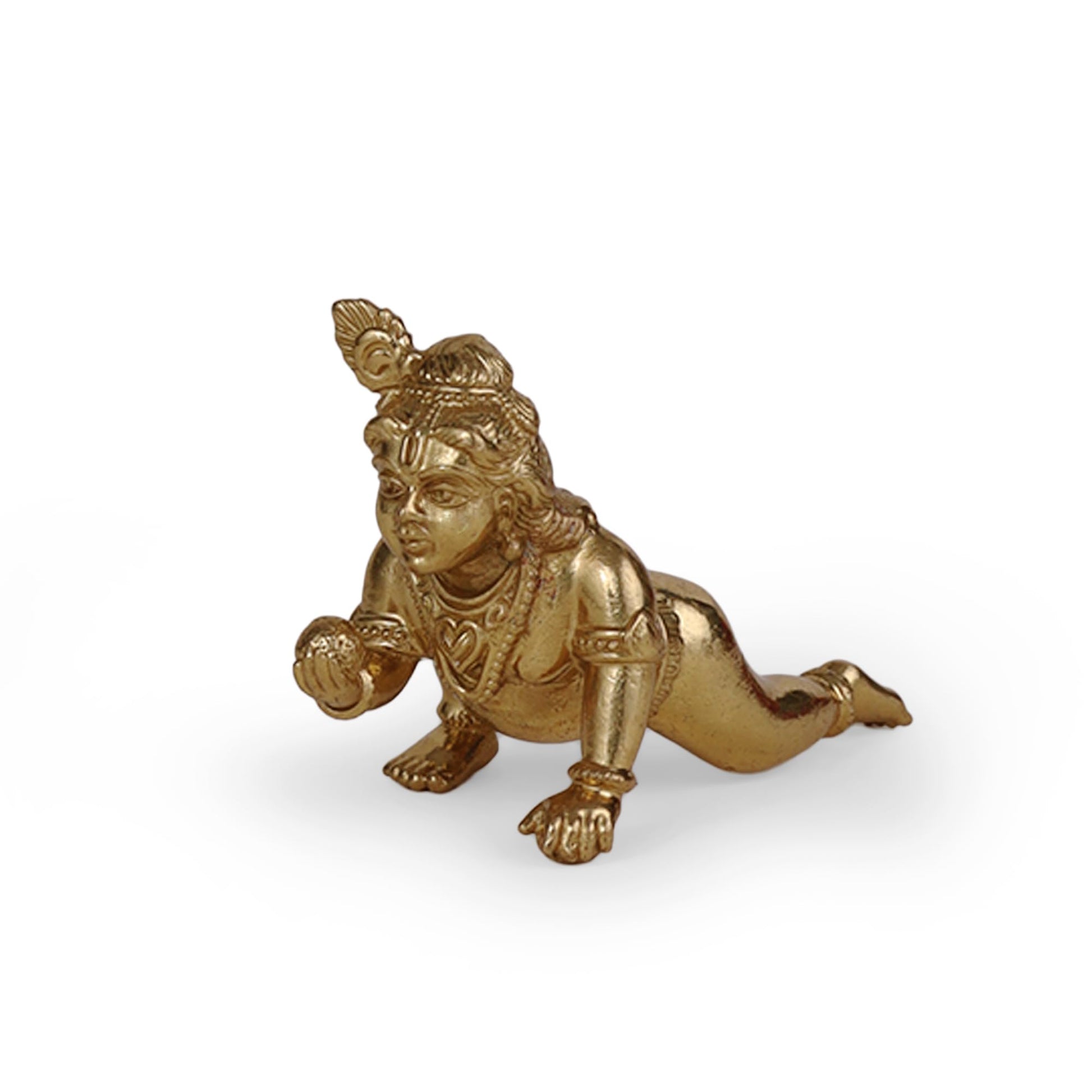 Saloni Fashion Jewellery Lord Krishna Silver and Gold Plated Combo Set of 2 Idol/Murti Home And Office Decorative Gifting