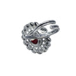 Saloni Fashion Jewellery Graceful Pear Shape and Mother Of Pearl Silver Plated Kundan Stone Adjustable Finger Ring For Women and Girls - view 3