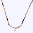 Saloni Fashion Jewellery Traditional Heart Shape CZ Studded Gold Plated Adjustable Chain Mangalsutra For Women