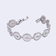 Saloni Fashion Jewellery Inspired Square Shape Silver Plated Free Size Charm Bracelet For Women - view 3