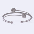 Saloni Fashion Jewellery Finely Round Shape Silver Plated Adjustable Bracelet Kada For Women - view 3