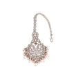 Saloni Fashion Jewellery Traditional Flower Shape Silver Gold Plated Maang Tikka For Women - view 4