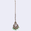 Saloni Fashion Jewellery Splendid Chandelier and Flower Design Gold Plated Maang Tikka For Women and Girls - view 3