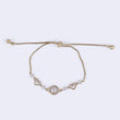 Saloni Fashion Jewellery Lavish Heart Shape Gold Plated Free Size Charm Bracelet For Women - view 4