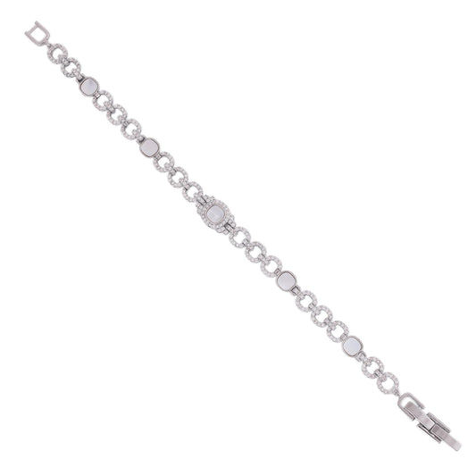 Saloni Fashion Jewellery Exotic Round Shape Silver Plated Free Size Charm Bracelet For Women