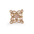 Saloni Fashion Jewellery Round and Flower Design Gold Plated Set of 2 Combo Brass Adjustable Finger Ring For Women - view 3