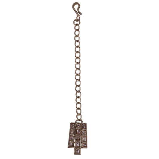 Saloni Fashion Jewellery Good-looking Sqaure Shape Gold Plated Maang Tikka For Women and Girls