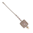 Saloni Fashion Jewellery Traditional Square Shape Silver Gold Plated Brass Maang Tikka For Women - view 3