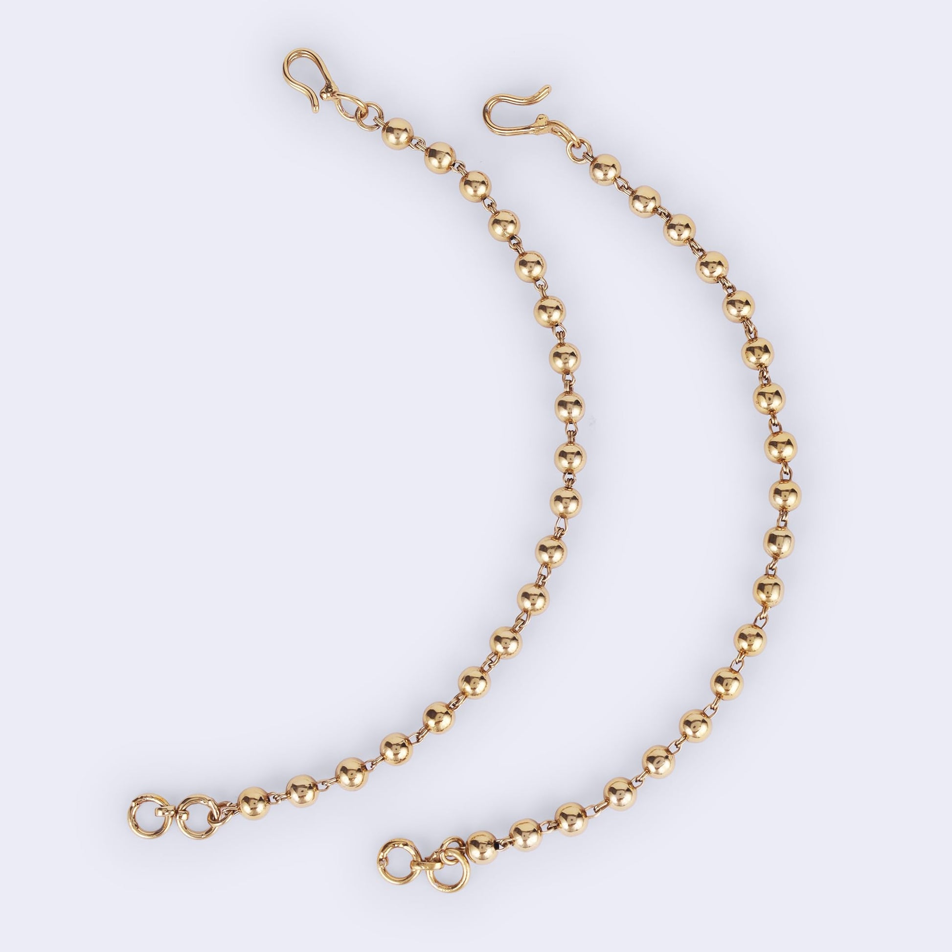 Saloni Fashion Jewellery Fascinating Golden Balls Gold Plated Ear-Chain(Kaan Chain) For Women