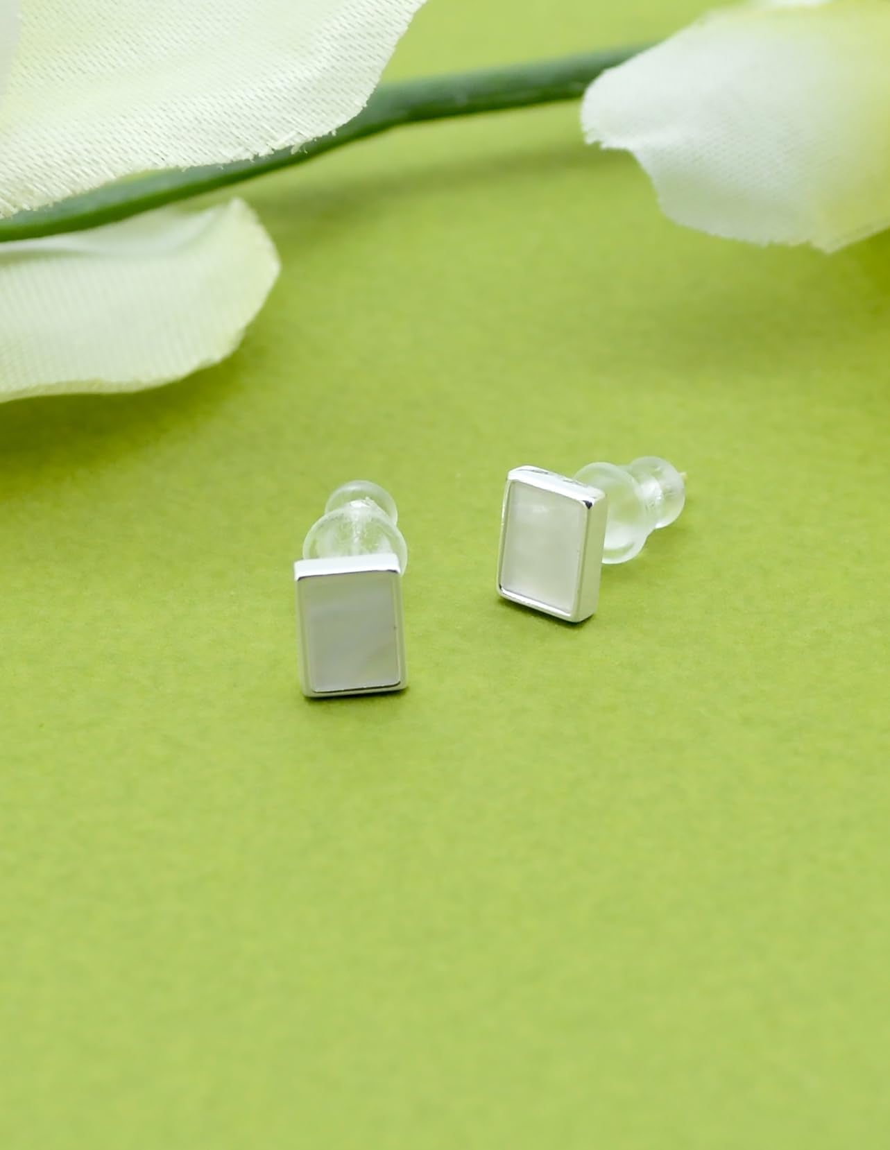 Saloni Fashion Jewellery Superb Square Shape Combo of 3 Silver Plated Stud Earring For Women and Girls