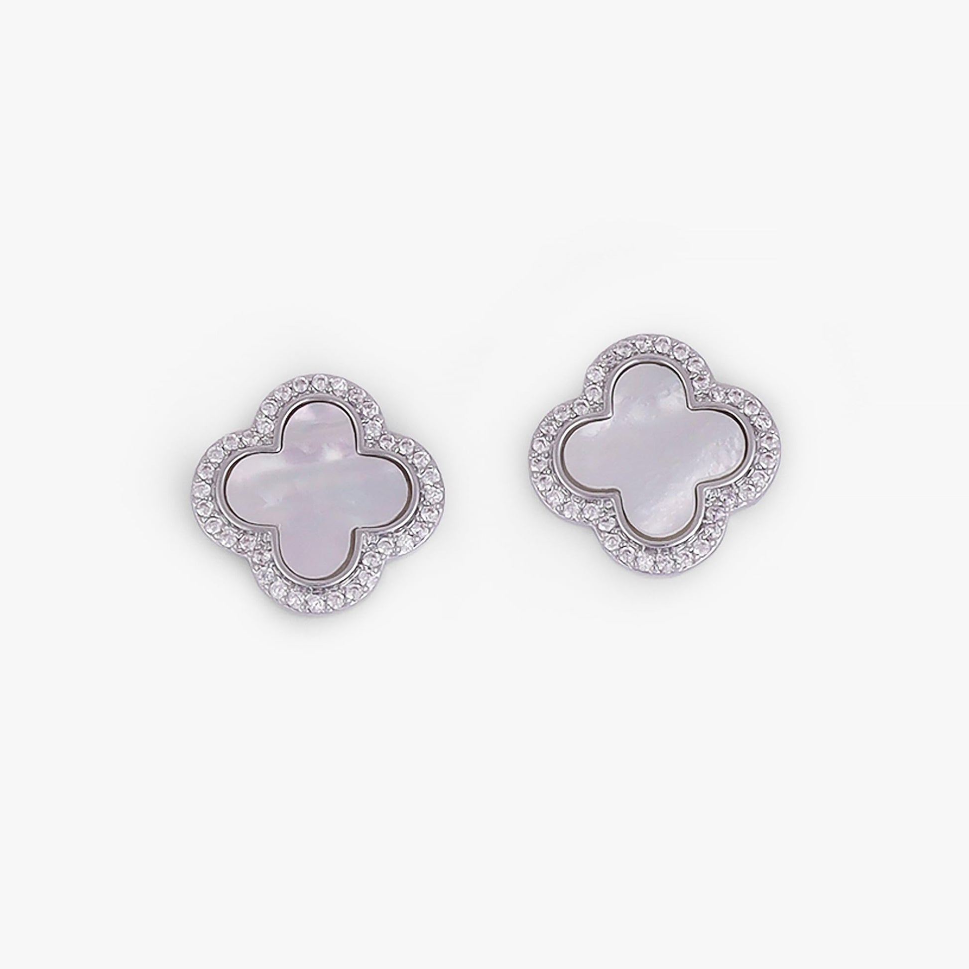 Saloni Fashion Jewellery Western Style Leaf Design Silver Plated Stud Earring For Women
