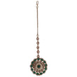Saloni Fashion Jewellery Trendy Round and Oval Shape Gold Plated Maang Tikka For Women and Girls - view 2