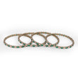 Saloni Fashion Jewellery Incredible Green Crystal Antique Gold Plated Set Of 4 Bangles For Women - view 4