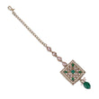 Saloni Fashion Jewellery Traditional Square and Flower Shape Silver Gold Plated Brass Maang Tikka For Women - view 3