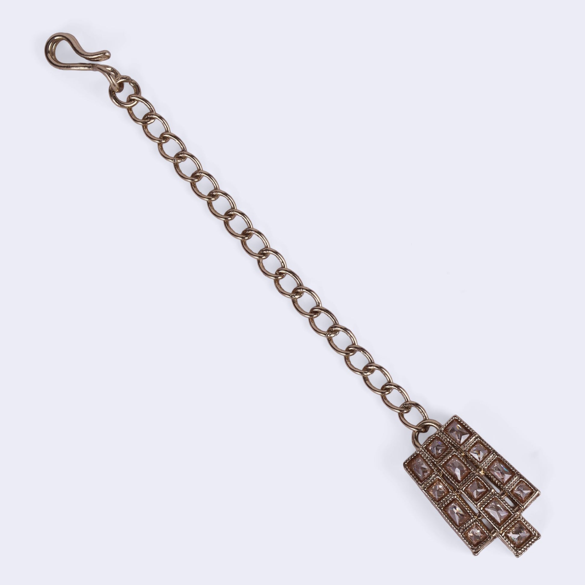 Saloni Fashion Jewellery Good-looking Sqaure Shape Gold Plated Maang Tikka For Women and Girls