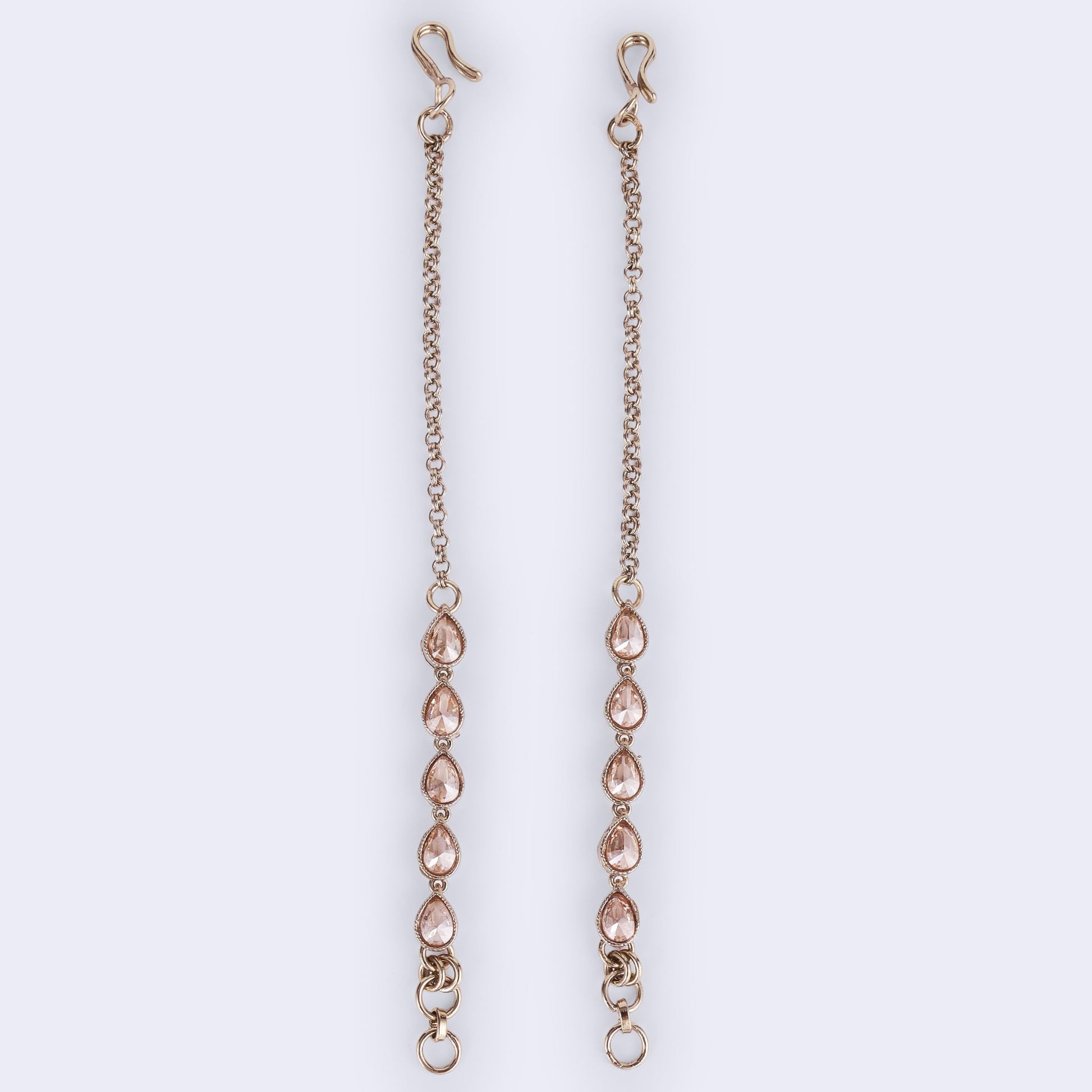 Saloni Fashion Jewellery Incredible Oval Shape Gold Plated Ear-Chain(Kaan Chain) For Women