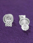 Saloni Fashion Jewellery Triangle Shape CZ Brass Silver Plated Set of 3 Combo Stud Earring For Women and Girls - view 6