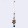 Saloni Fashion Jewellery Lavish Flower and Oval Shape Gold Plated Maang Tikka For Women and Girls - view 3